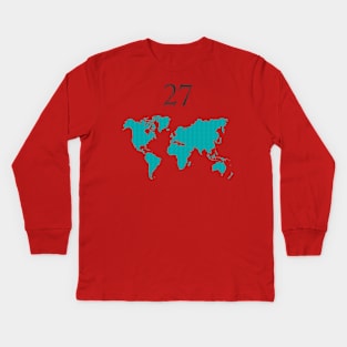 My Number 27 & The World Kids Long Sleeve T-Shirt